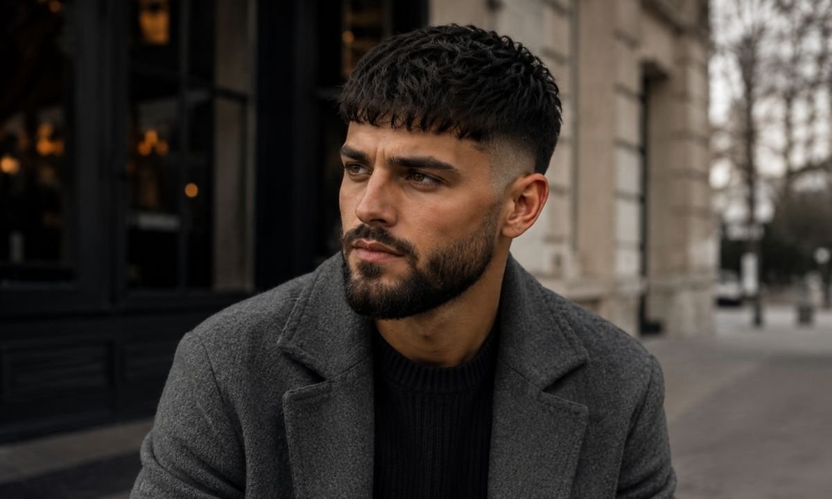 Burst Fade Textured Crop With Beard