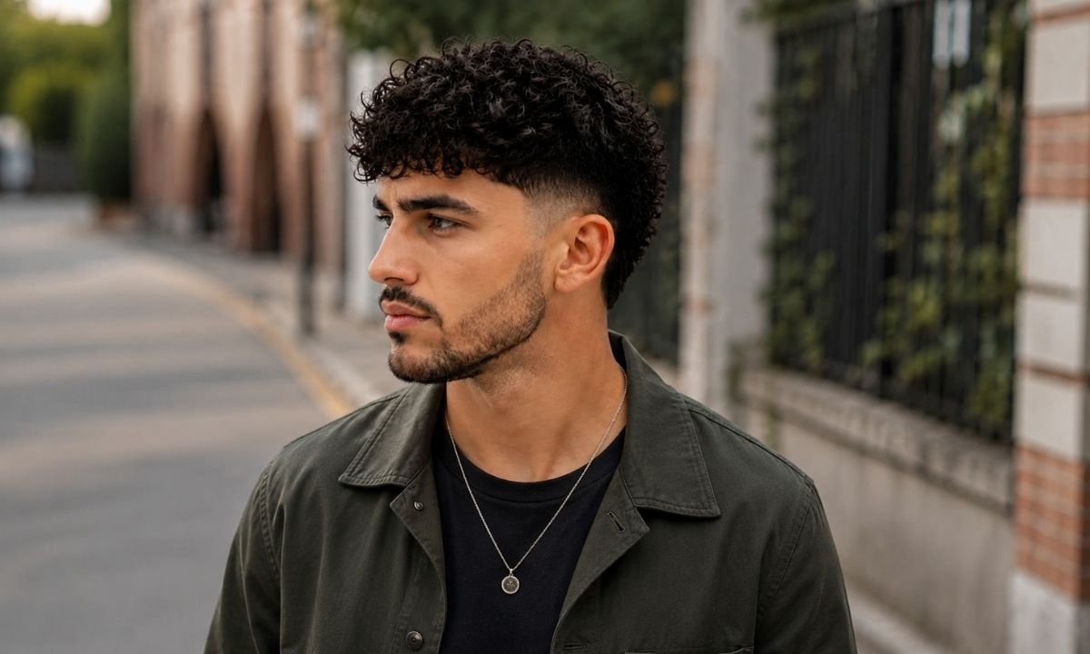 Curly Burst Fade Textured Crop