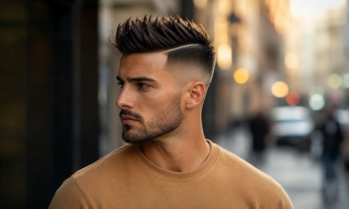 Faux Hawk with Hard Part
