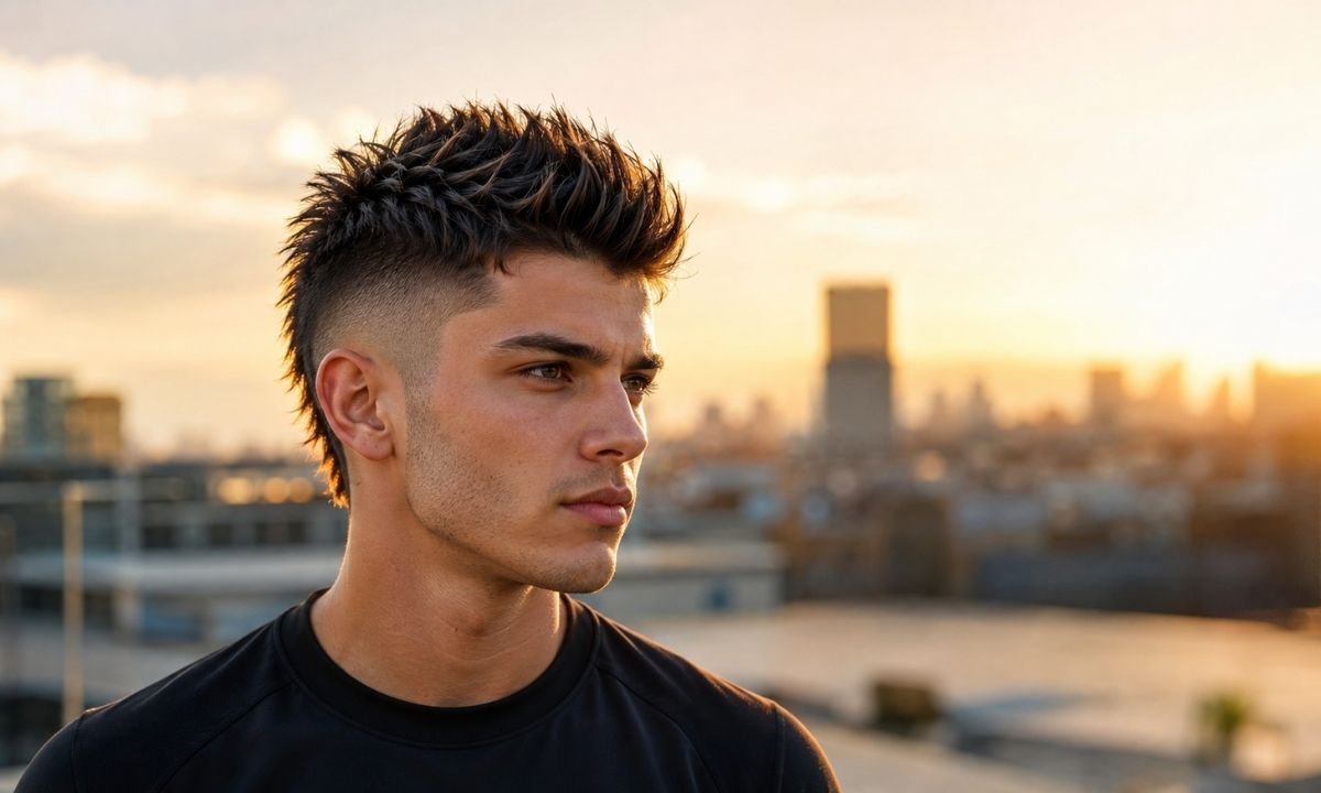 Low Burst Fade Faux Hawk