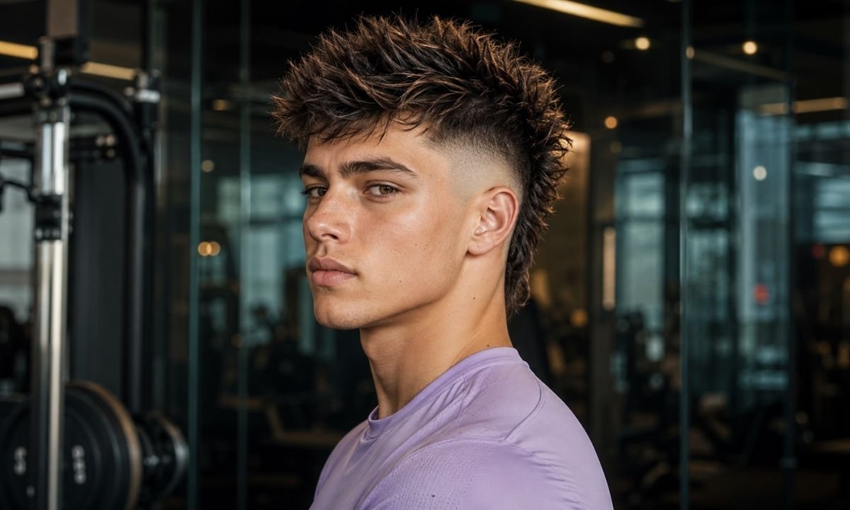 Messy Burst Fade Faux Hawk