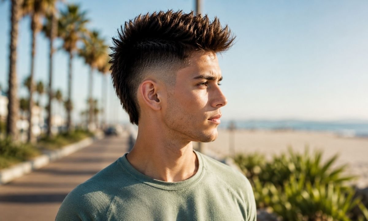 Sharp Burst Fade Faux Hawk