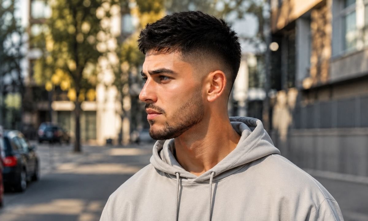 Short Burst Fade Textured Crop