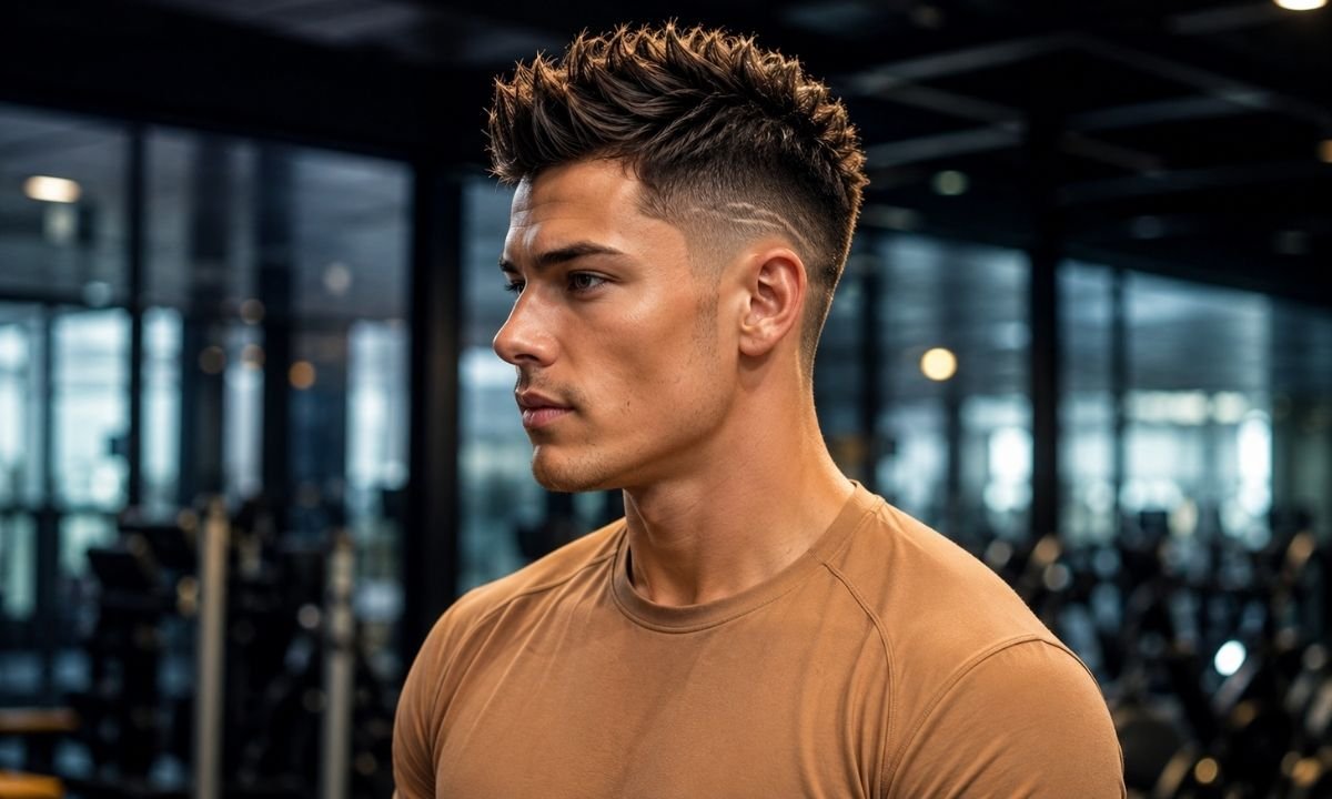 Spiky Burst Fade Faux Hawk