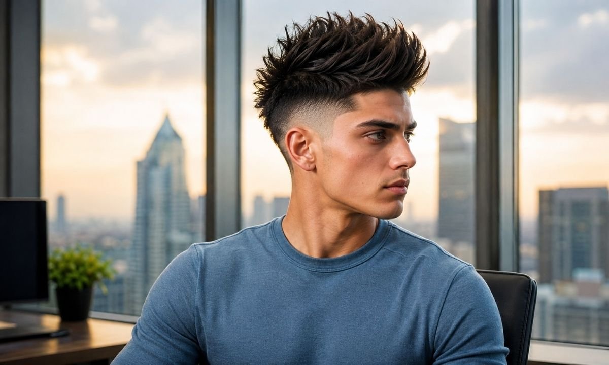 Taper Burst Fade Faux Hawk
