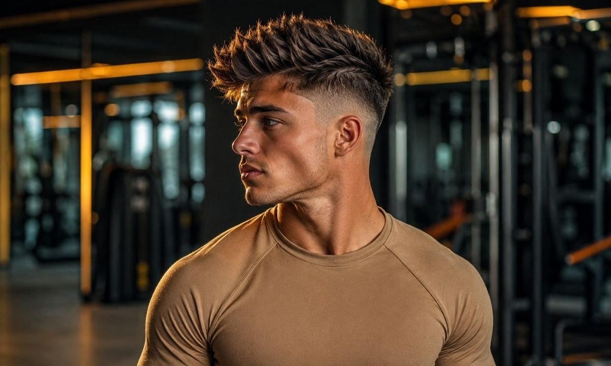 Textured Burst Fade Faux Hawk