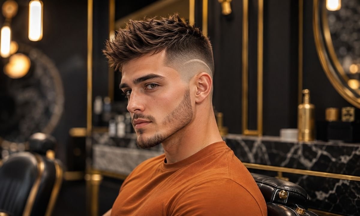 Thin Hair Burst Fade Faux Hawk