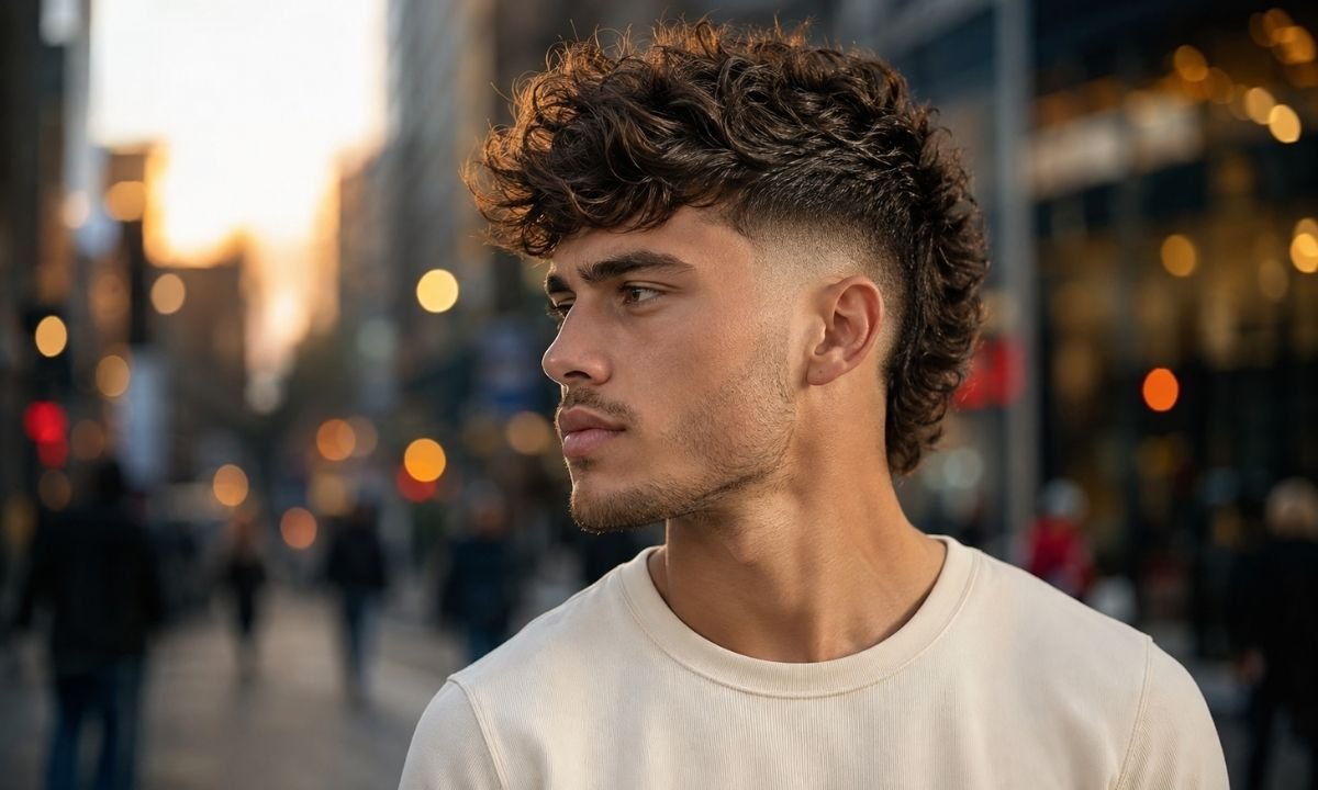 Wavy Burst Fade Faux Hawk