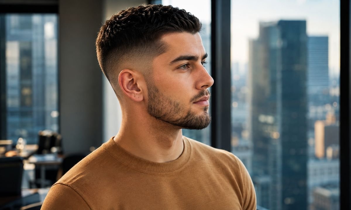 Athletic Burst Fade Crew Cut