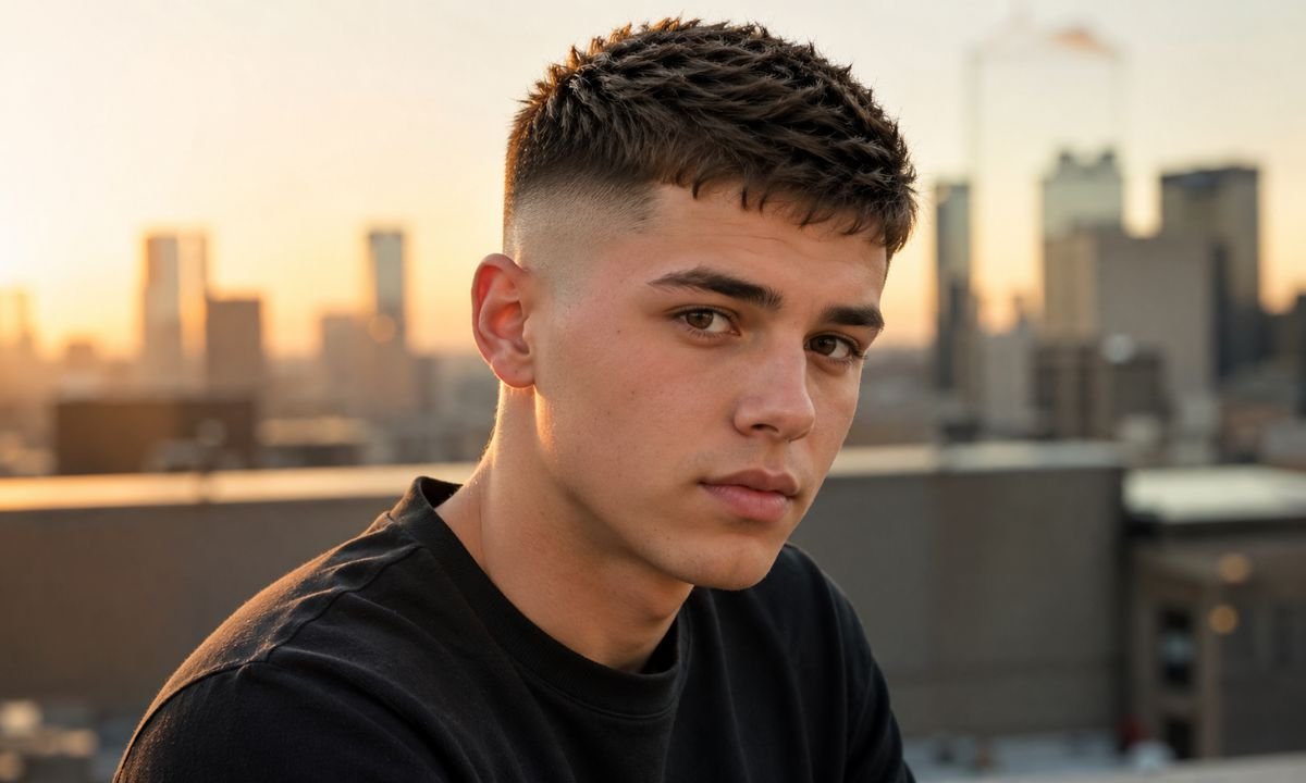 Teen Burst Fade Crew Cut